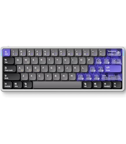 キーボード NuPhy Air60 V2-Lunar Gray/Cowberry 45gf NuPhy Air60 V2 Wireless Mechanical Keyboard